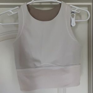 Lululemon Kick Serve Bra Texture, White, Size 4